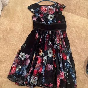 Ted baker floral pleated dress